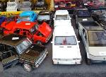 Retro kovov� modely aut motorek- letadel traktor�